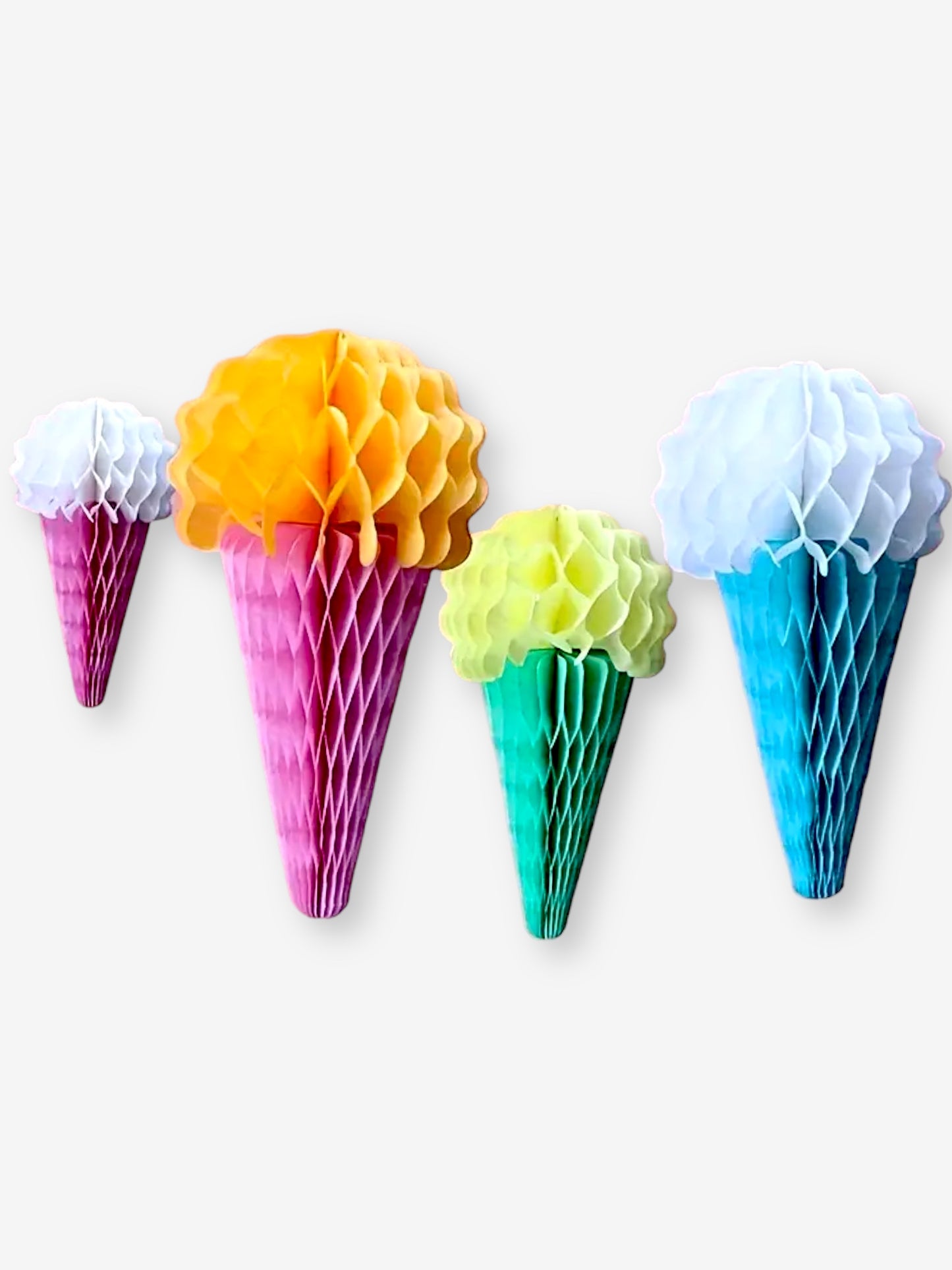 4 stycken 17cm - blandade hÀngande honeycomb glassar