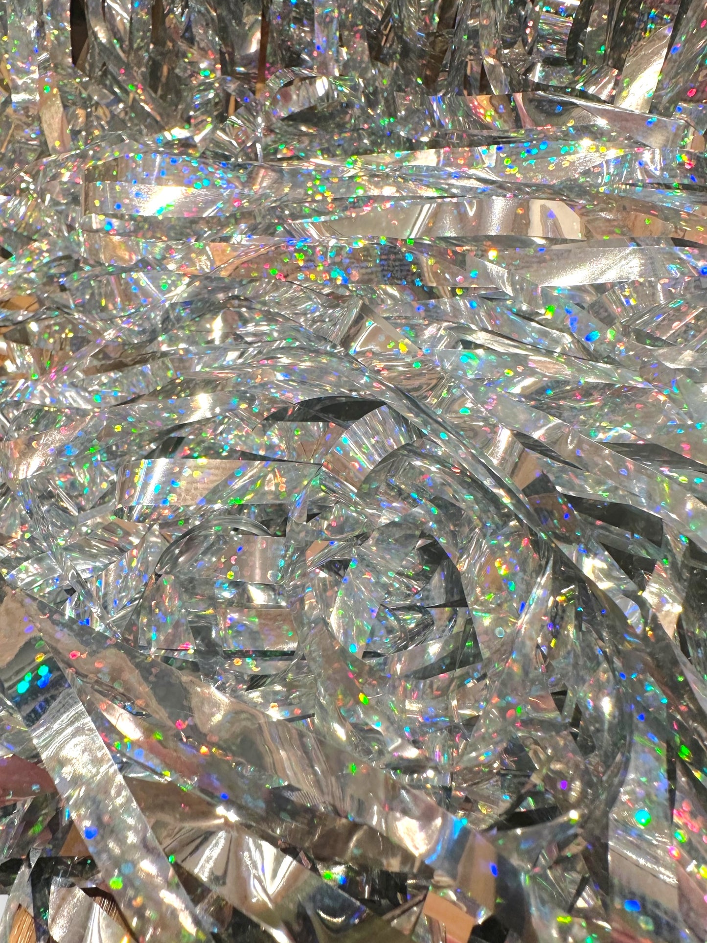 230cm - Glitterdraperi Silver