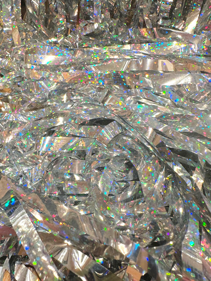 230cm - Glitterdraperi Silver