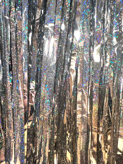 230cm - Glitterdraperi Silver
