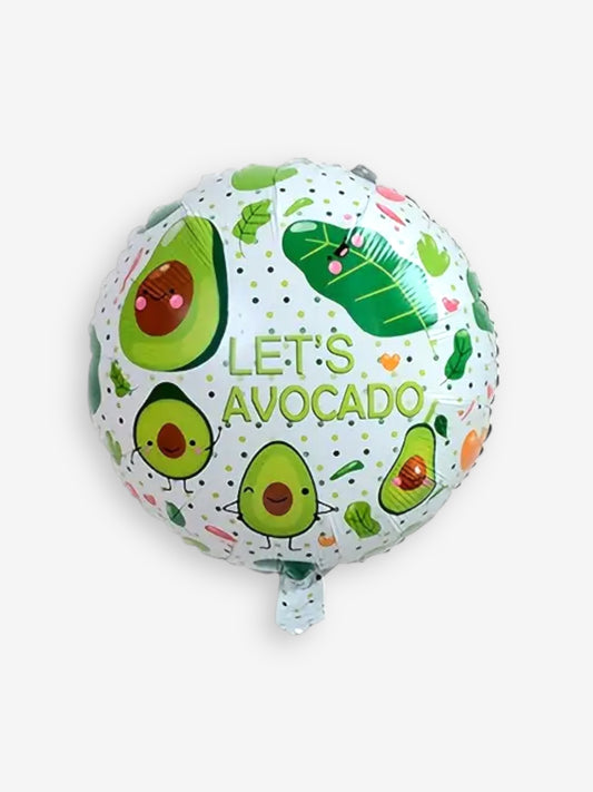 54cm - Rund folieballong avokado mexikotema