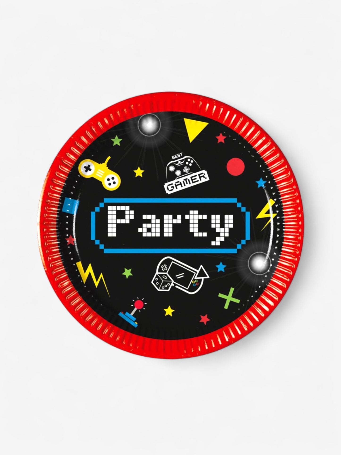 8 stycken - Papperstallrikar Gaming Party
